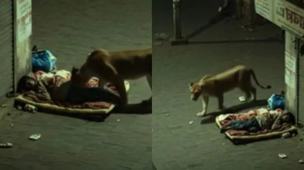 Lioness: షాకింగ్.. రాత్రి వేళ వీధిలో నిద్రిస్తున్న వ్యక్తిని సింహం చూసి.. 