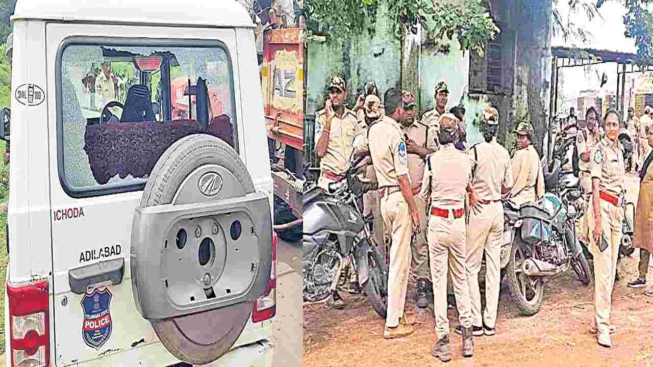 Adilabad: పోలీసులపై ముల్తానీల రాళ్ల దాడి