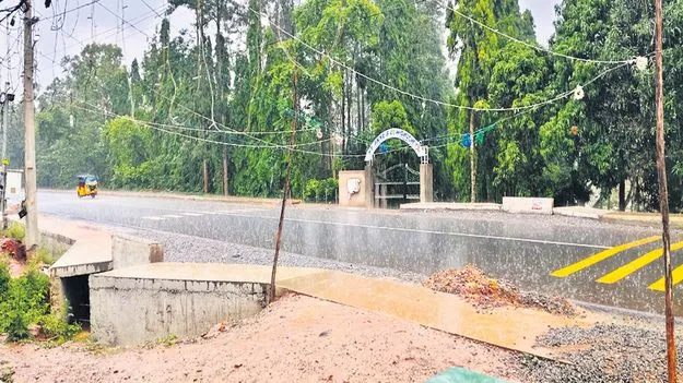 మన్యంలో భారీ వర్షం