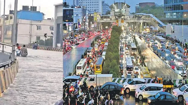 Heavy Rain Traffic Jam: కుండపోత
