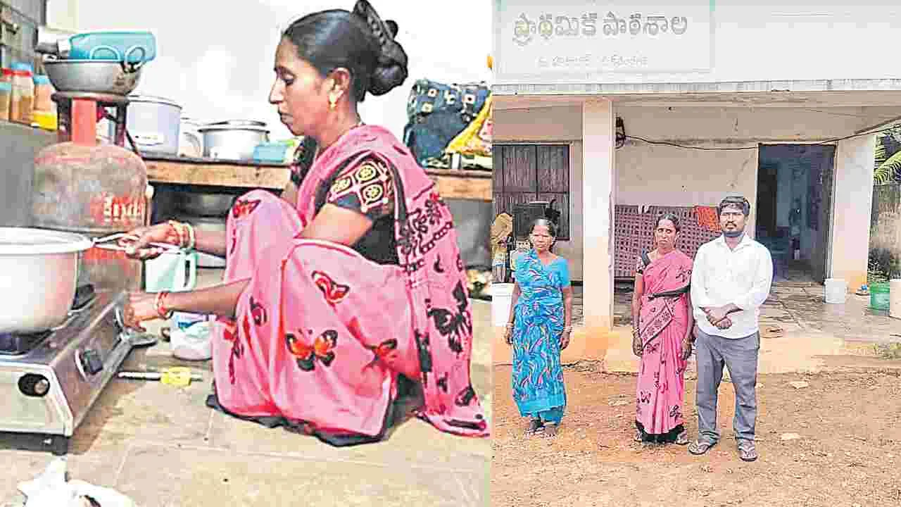 Siddipet: నిలువ నీడ లేక సర్కారు బడిలోనే ఆశ్రయం