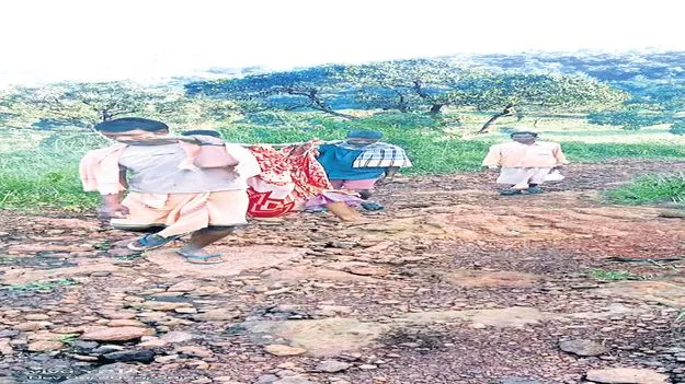 డోలీలో నాలుగు కిలోమీటర్లు