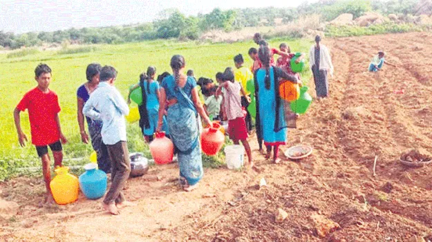 కొత్తపాలెం తండాలో తాగునీటి ఎద్దడి