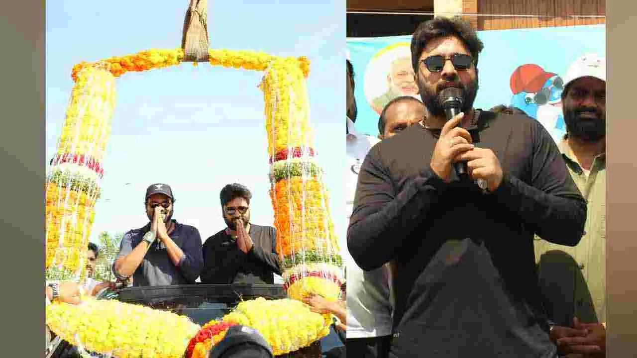Masula Beach Festival 2025: మచిలీపట్నంలో 2కే రన్లో పాల్గొన్న భైరవం మూవీ టీం