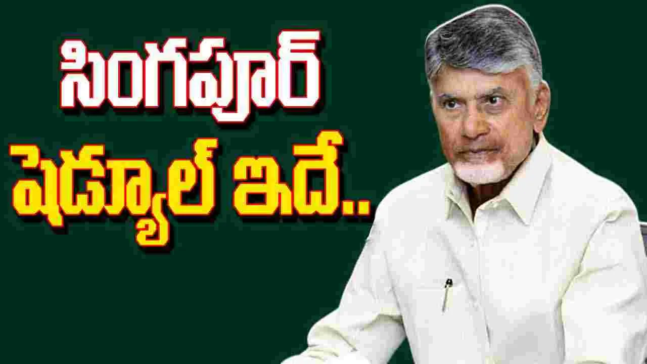 CM Chandrababu:  సీఎం చంద్రబాబు సింగపూర్ పర్యటన షెడ్యూల్ ఖరారు