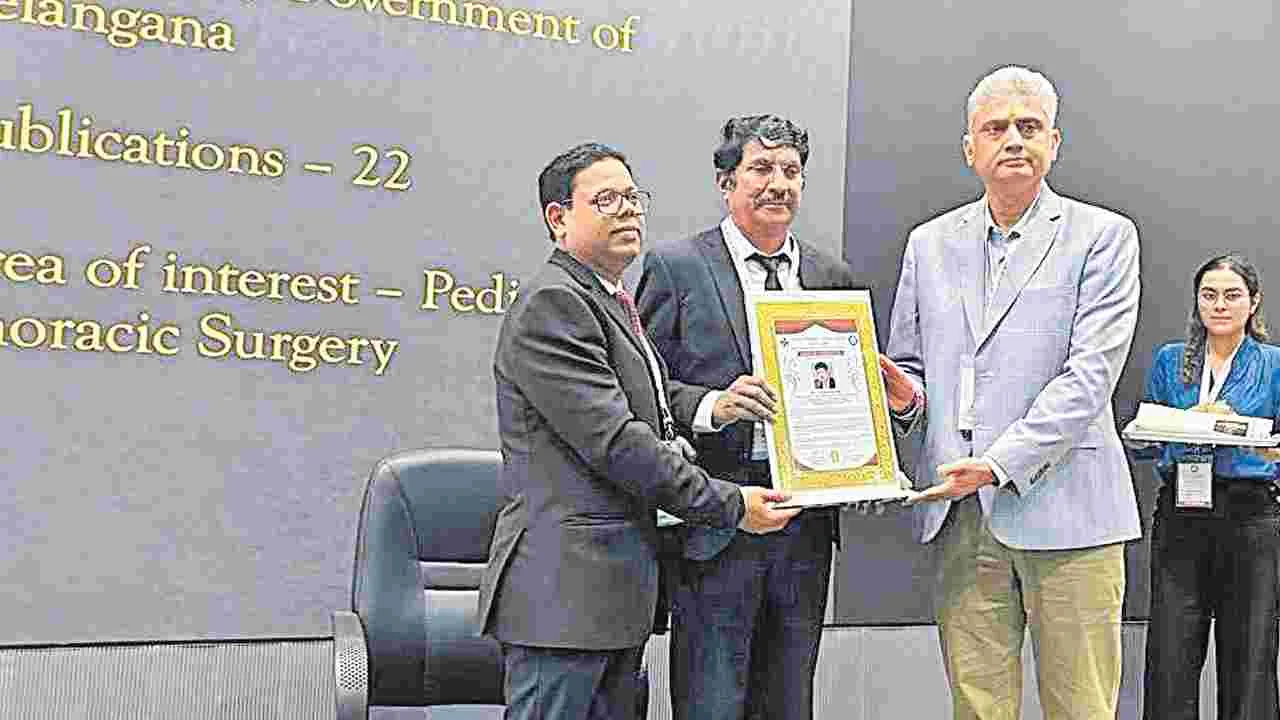 Dr Narendra Kumar award: డీఎంఈ నరేంద్రకుమార్‌కు  ప్రతిష్ఠాత్మక ఓరేషన్‌ అవార్డు