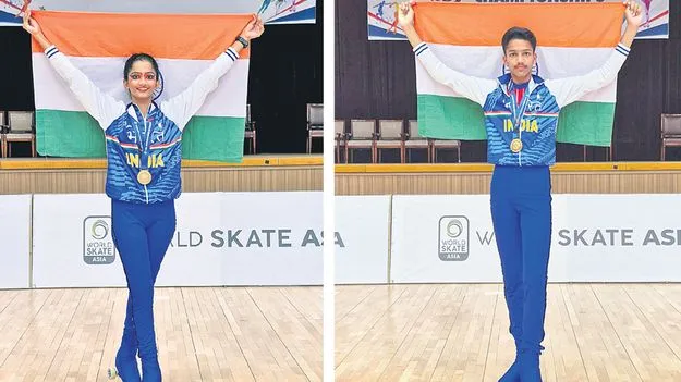 Asian Roller Skating Championship: ఆకాంక్ష, సంచిత్కు స్వర్ణ పతకాలు