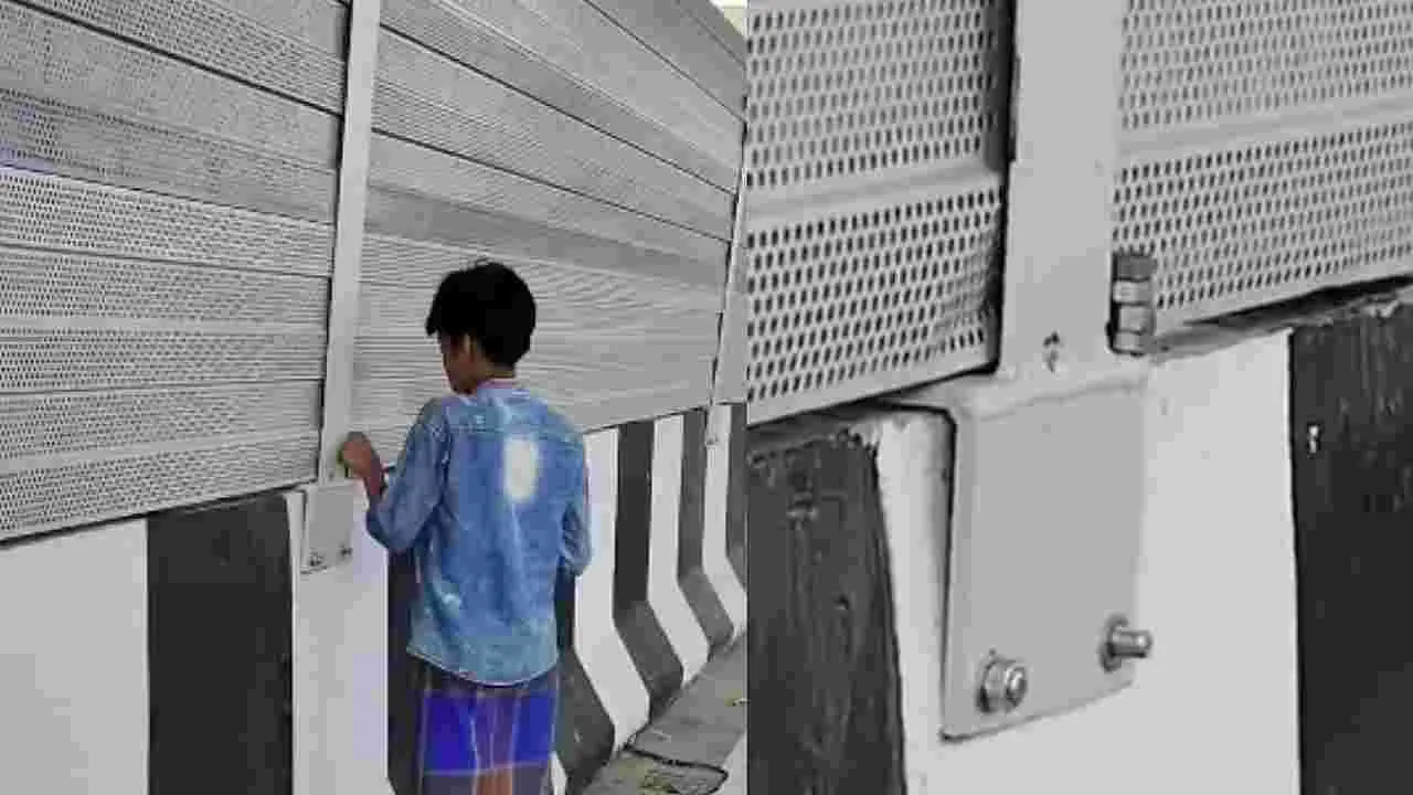 Viral Video: మరీ ఇంత దారుణమా.. ప్లై ఓవర్ ఓపెన్ అయి వారం కూడా కాలేదు కదరా..