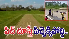 Cricket Desi Jugad: నీటిపై పిచ్.. వీళ్ల క్రికెట్ చూస్తే నోరెళ్లబెడతారు.. 