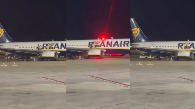 Ryanair Fire alert Scare: స్పెయిన్ విమానంలో ఫైర్ అలర్ట్.. రెక్కలపై నుంచి కిందకు దూకేసిన ప్రయాణికులు 