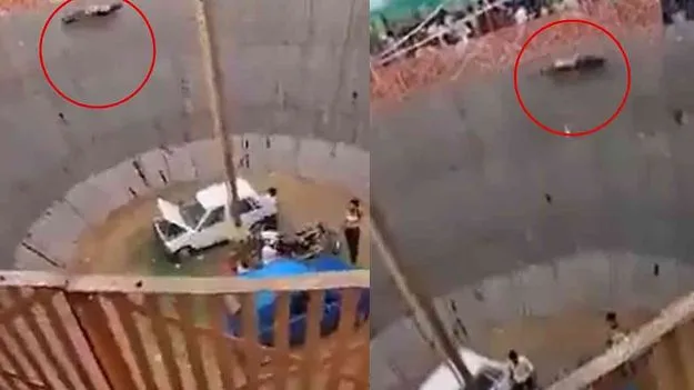 Viral Video: స్టంట్ చేస్తుండగా ప్రమాదం.. 15 అడుగుల ఎత్తులోంచి పడ్డ యువకుడు
