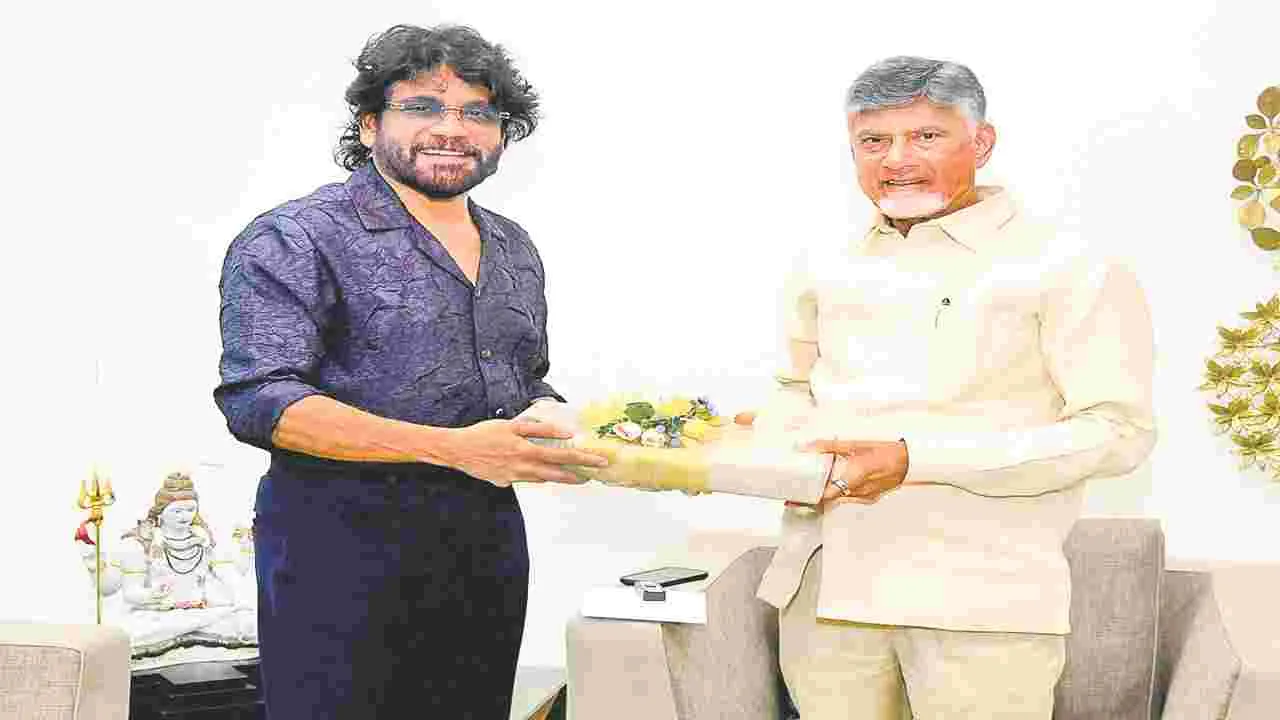 CM Camp Office: సీఎంను కలిసిన అక్కినేని నాగార్జున