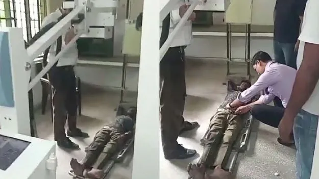 X Ray: మరీ ఇంత నిర్లక్ష్యమా.. నేలపై పడుకోబెట్టి ఎక్స్‌రే తీస్తారా?..