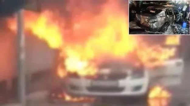 Fire Accident: గచ్చిబౌలిలో కారులో మంటలు