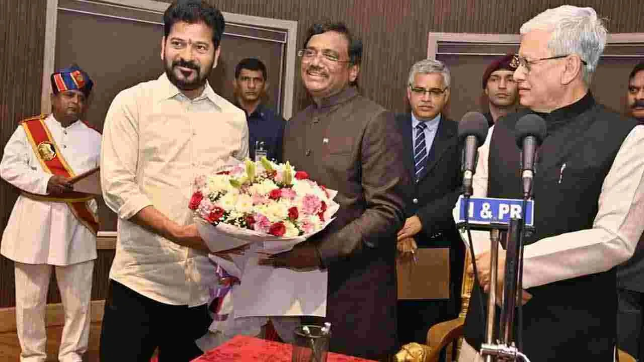 Telangana Cabinet Expansion: రాజ్భవన్లో నూతన మంత్రుల ప్రమాణ స్వీకారం