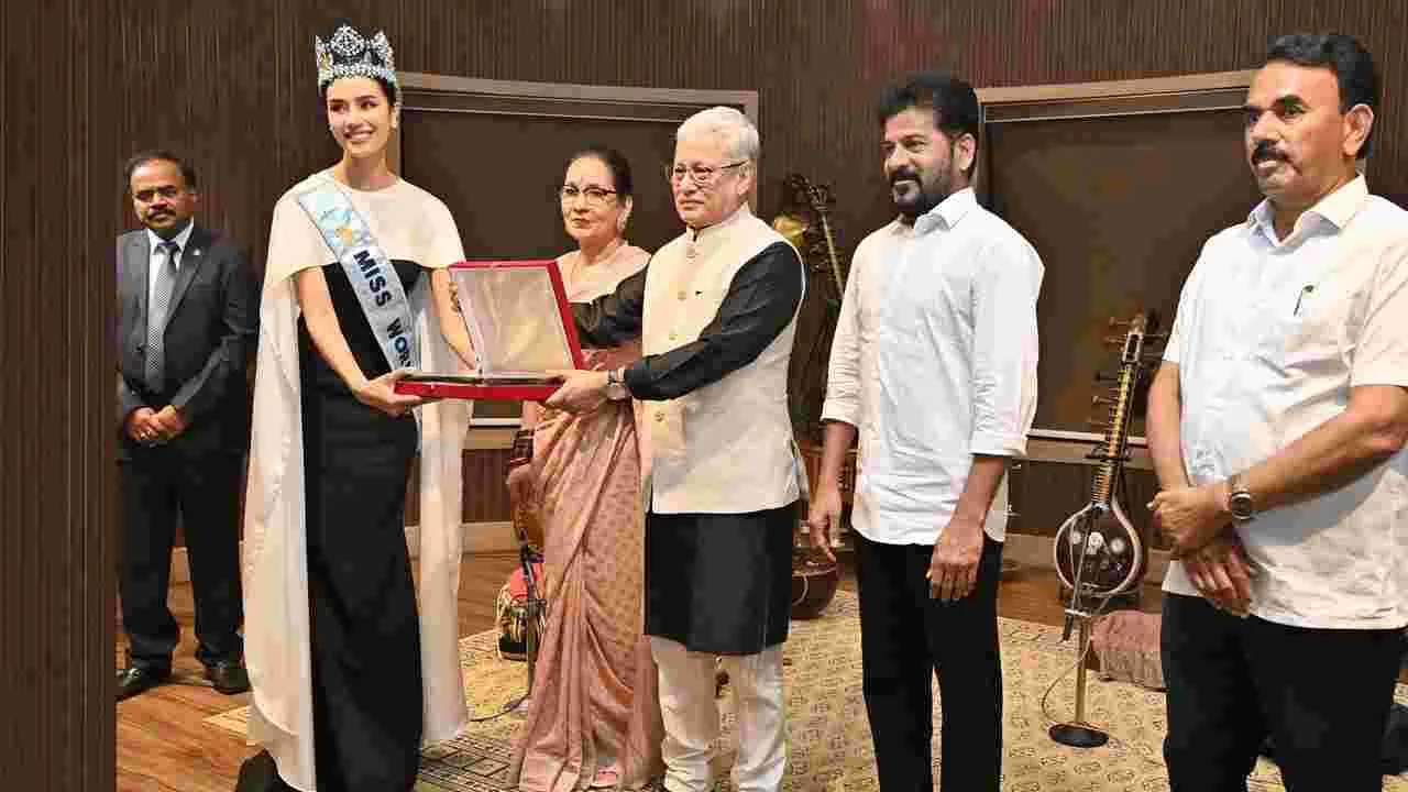 రాజ్భవన్లో గవర్నర్ జిష్ణుదేవ్ వర్మ తేనీటి విందు.. పాల్గొన్న మిస్ వరల్డ్ 2025 విజేత ఓపల్ సుచాత
