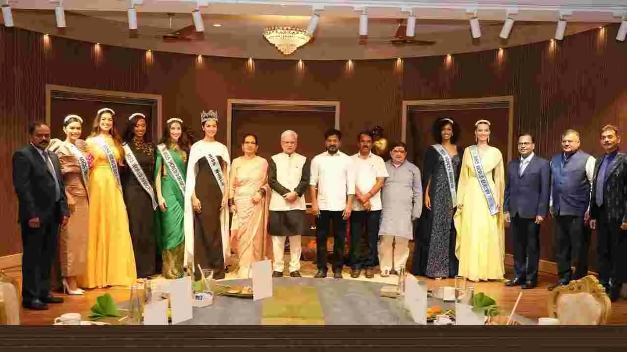 రాజ్భవన్లో గవర్నర్ జిష్ణుదేవ్ వర్మ తేనీటి విందు.. పాల్గొన్న మిస్ వరల్డ్ 2025 విజేత ఓపల్ సుచాత