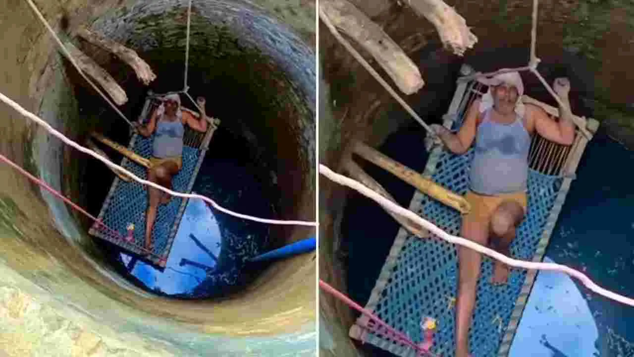 Viral Video: వామ్మో.. వేడి నుంచి తప్పించుకోవడానికి ఇంత రిస్క్ అవసరమా.. ఈ వ్యక్తి ఏం చేశాడో చూడండి.. 