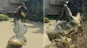 Crocodile Video: మొసలితో పెట్టుకునే ముందు ఆలోచించాల్సిందే.. వీడియో కోసం స్టంట్ చేయాలనుకుంటే..