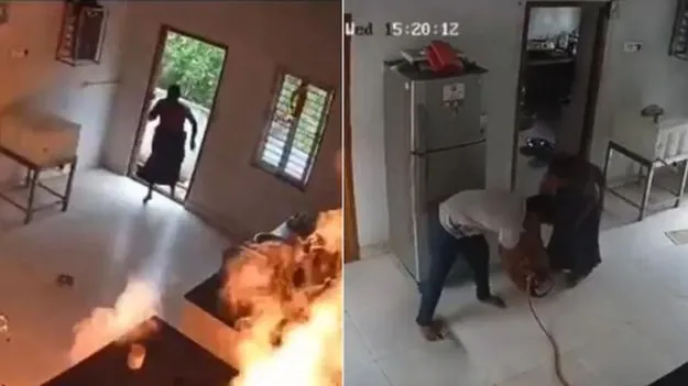 LPG Cylinder: గ్యాస్ సిలిండర్ లీకేజ్.. చెక్ చేయడానికి వెళ్లిన భార్యాభర్తలు.. తర్వాతేం జరిగిందంటే.. 