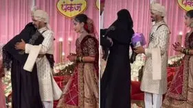 Bride Video: వీడు నావాడు.. పెళ్లి వేదికపై వరుడిని కౌగిలించుకున్న బుర్కా మహిళ.. వధువు రియాక్షన్ చూస్తే..