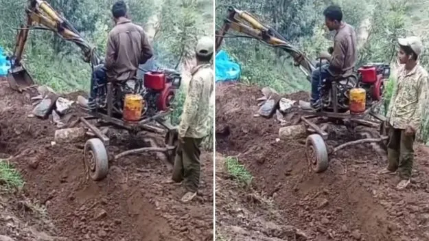 Jugaad Video: ఇతడి తెలివి ఇంజినీర్లకు కూడా ఉండదేమో.. మినీ జేసీబీని ఎలా తయారు చేశాడో చూడండి.. 