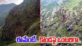 Woman Viral Video: కొండపై మహిళ విచిత్ర నిర్వాకం.. వీడియో చూస్తే అవాక్కవ్వాల్సిందే.. 