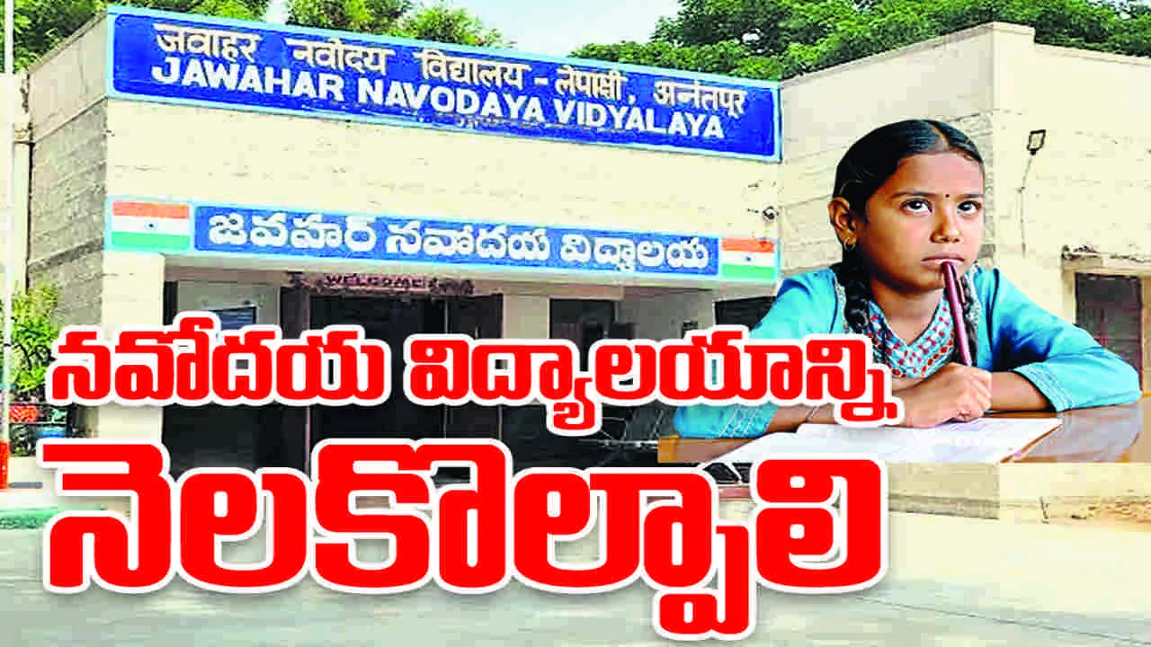 నవోదయ విద్యాలయాన్ని నెలకొల్పాలి