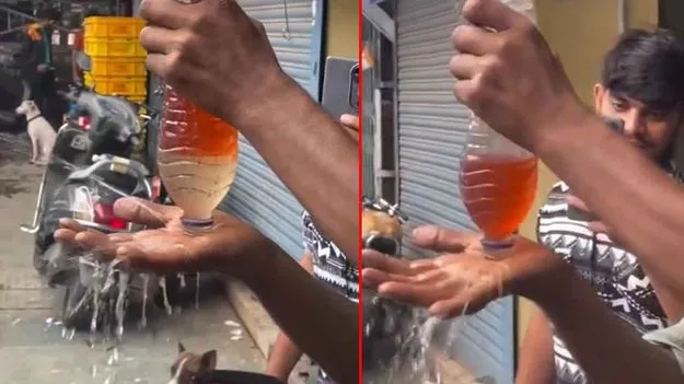 Tricks Viral Video: ట్రిక్ మామూలుగా లేదుగా.. నీళ్ల నుంచి పెట్రోల్ను ఎలా వేరు చేశాడో చూస్తే..