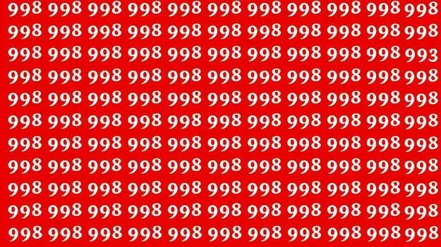 Optical Illusion Test: మీ కళ్లు షార్ప్ అయితే.. ఈ ఫొటోలో 998ల మధ్య 993 ఎక్కడుందో 6 సెకెన్లలో కనిపెట్టండి..