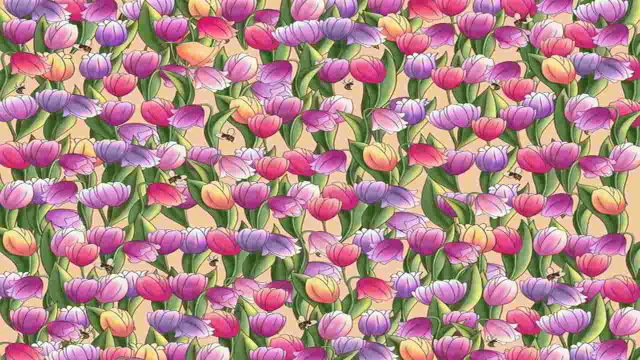 Optical Illusion Test: మీ చూపు పవర్‌ఫుల్ అయితే.. ఈ పూల మధ్యలో గంట ఎక్కడుందో 10 సెకెన్లలో కనుక్కోండి..