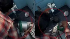 Viral Video: ఛీ.. ఛీ.. రైలు టాయిలెట్‌లో టీ కెటిల్‌ను ఎలా కడుగుతున్నాడో చూడండి.. వీడియో వైరల్..