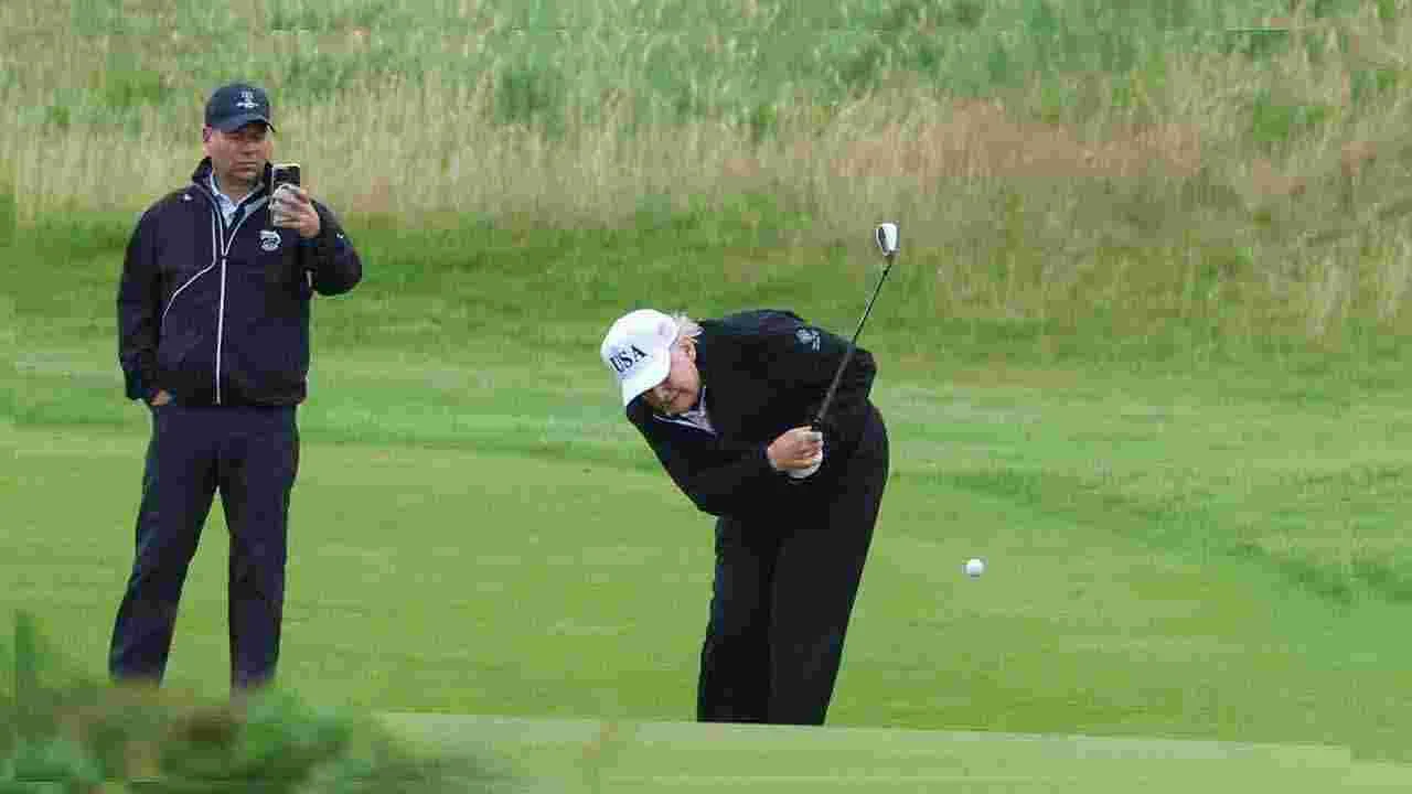 Trump Golf:  ట్రంప్ గోల్ఫ్ వీడియో చూసి నెటిజన్లు షాక్.. స్కాట్లాండ్ వీడియో హల్‌చల్!