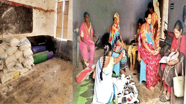 పాఠశాలలో సిమెంటు.. షెడ్డులో వైద్యం