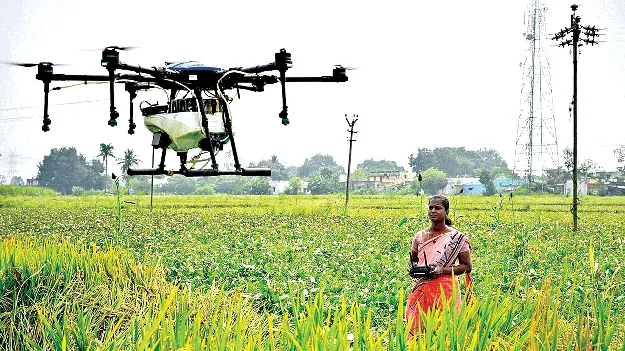 Drones in the hands of women మహిళల చేతికి డ్రోన్లు