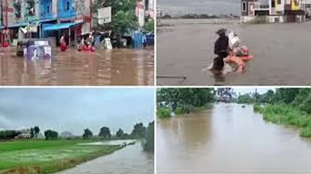 Flood Alert: బెజవాడ, గుంటూరు జలమయం