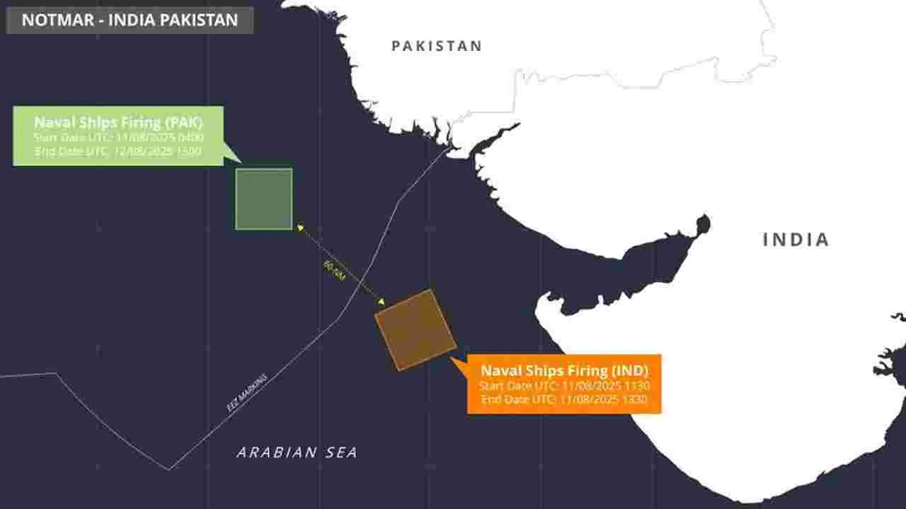 Naval Exercise : అరేబియా సముద్రంలో రేపు, ఎల్లుండి భారత్, పాక్ నావికా విన్యాసాలు