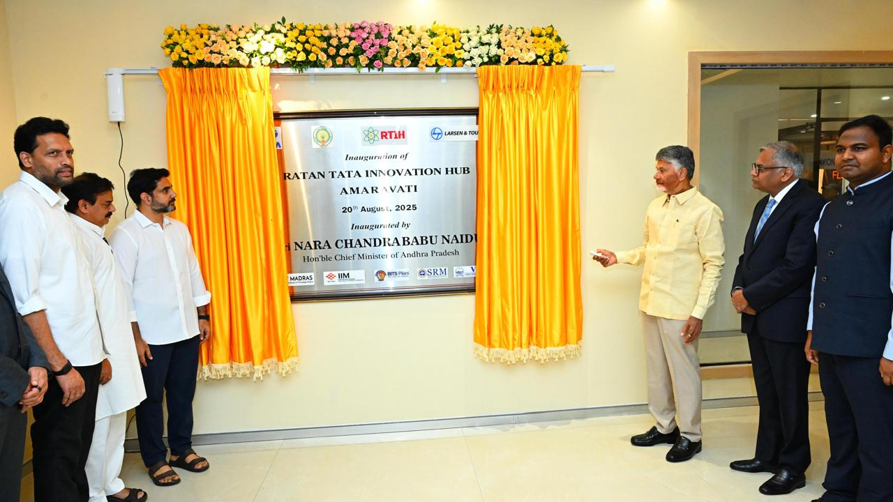 CM Chandrababu :  అమరావతిలో రతన్ టాటా ఇన్నోవేషన్ హబ్ ప్రారంభోత్సవ కార్యక్రమంలో సిఎం చంద్రబాబు