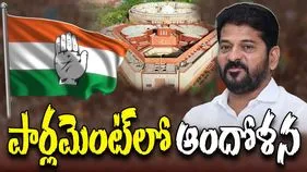 Telangana Congress: పార్లమెంట్ ఆవరణలో తెలంగాణ కాంగ్రెస్ ఎంపీల ఆందోళన