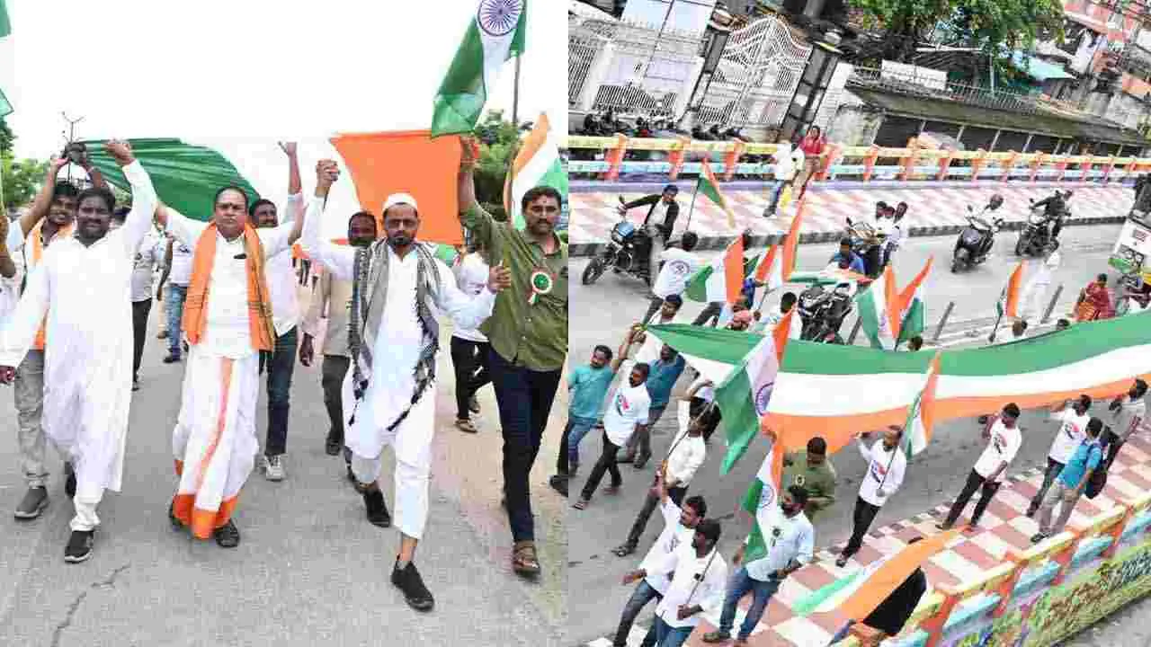 Khammam: ఖమ్మంలో తిరంగా ర్యాలీని ప్రారంభించిన మంత్రి తుమ్మల.. 