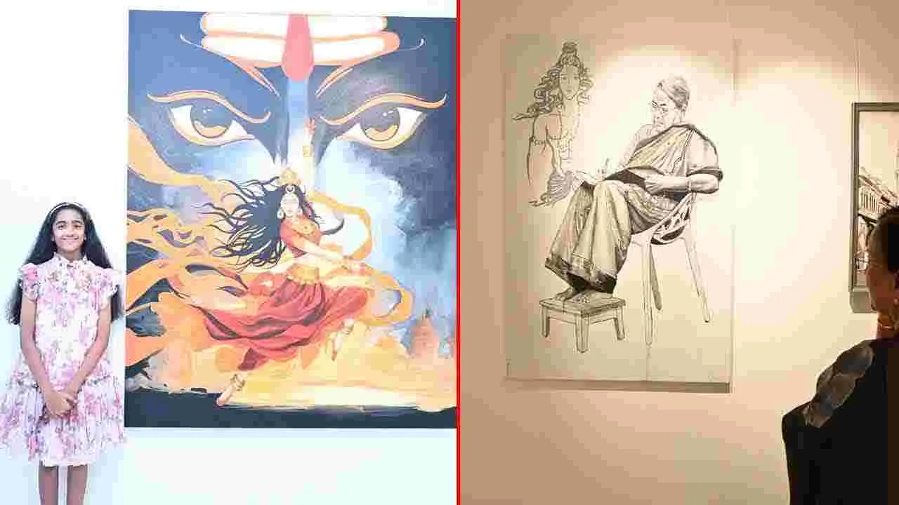 Art Gallery: చిన్నారి అనన్య నాదెళ్ల ఆర్ట్ గ్యాలరీని ప్రారంభించిన వేమూరి రాధాకృష్ణ 