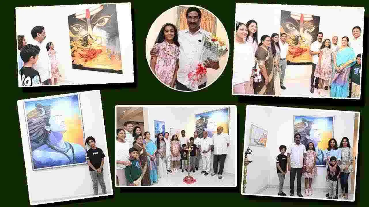 Art Gallery: చిన్నారి అనన్య నాదెళ్ల ఆర్ట్ గ్యాలరీని ప్రారంభించిన వేమూరి రాధాకృష్ణ 