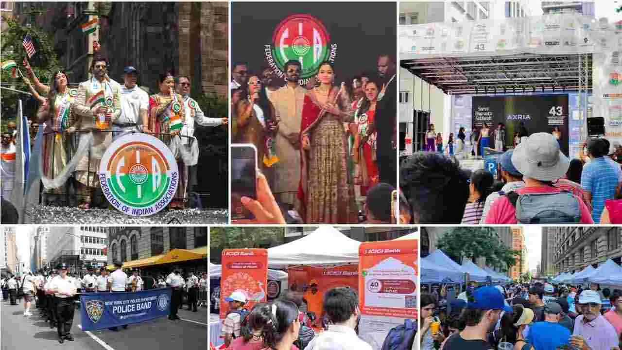 US: న్యూయార్క్‌లో ఘనంగా ది వరల్డ్‌ లార్జెస్ట్‌ ఇండియా డే పరేడ్ వేడుకలు..