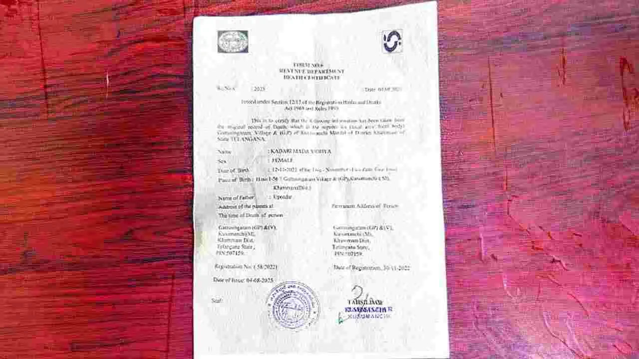 Khammam: ఇదీ మన రెవెన్యూ అధికారుల పనితీరు.. బర్త్‌ సర్టిఫికెట్‌కు దరఖాస్తు చేస్తే.. 