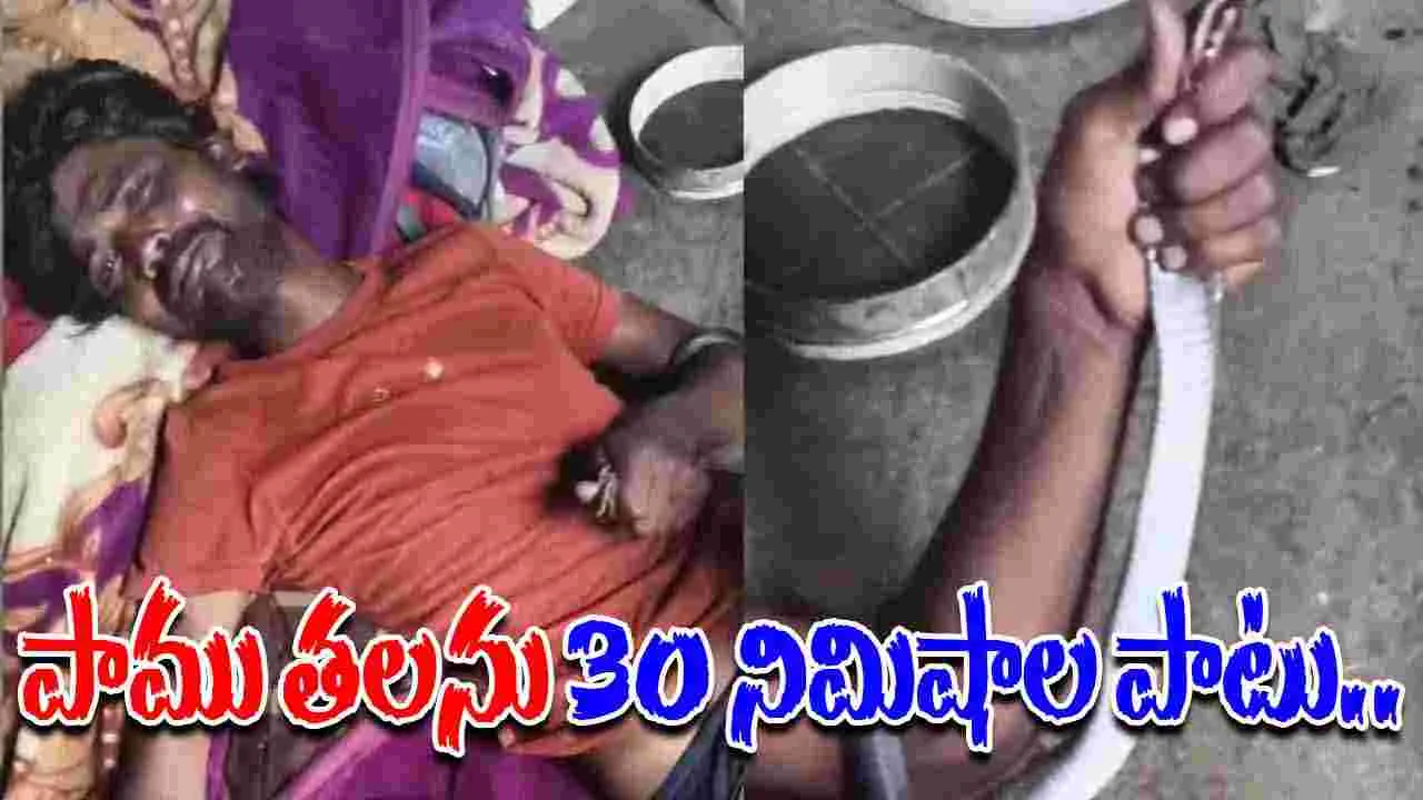 Young Man And A Snake: నిద్రలో ఉండగా శరీరంపైకి పాము.. ఆ యువకుడు ఏం చేశాడంటే..
