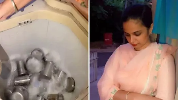 Viral Jugaad Video: ఈ ఆంటీ తెలివికి ఫిదా కావాల్సిందే.. గిన్నెలను క్లీన్ చేయడానికి కొత్త టెక్నిక్ చూడండి..