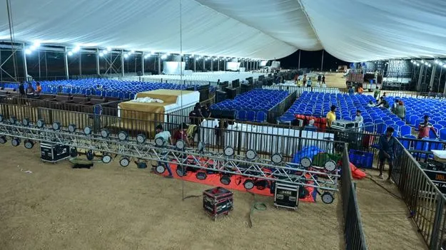 సీఎం జలహారతి ఏర్పాట్లను పర్యవేక్షించిన మంత్రి నిమ్మల