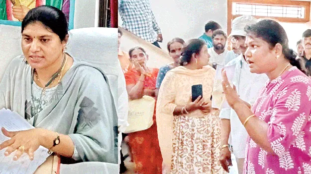 స్థలం కోసం తహసీల్దార్‌పై దౌర్జన్యం 