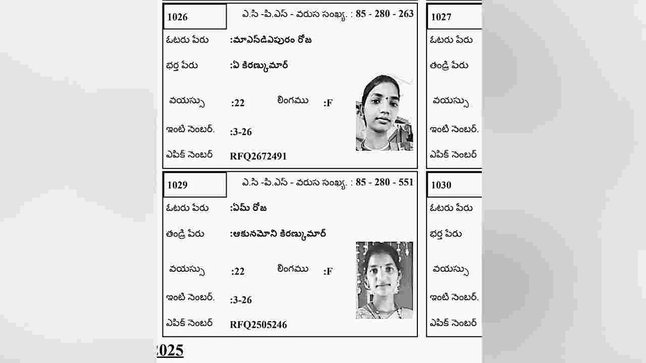 Voter List Errors: ఓటరు జాబితాలో.. తప్పుల కుప్పలు