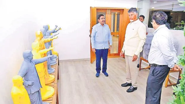 CM Reviews NTR Memorial Project: తెలుగు వైభవంగాఎన్టీఆర్‌ స్మృతివనం